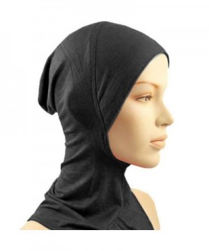 Edal Under Scarf Hat Cap Bone Bonnet Hijab Islamic Band Neck Cover Head Wear - Black - CZ126HWDKIP