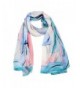 YJH Silk Scarf for Women Chiffon Scarf Lightweight Fashion Sheer Scarf Shawl Wrap - Blue - CW182YNTK5N