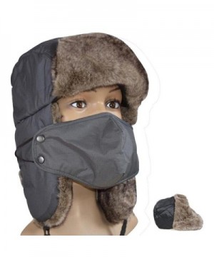 Tuscom Unisex Warm Soft Waterproof Winter Thicken Hat Wind Mask Cold-proof Hat Cap - Gray - C212NFHZU3I