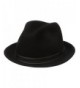 Country Gentleman Men's Clooney Fedora Hat With Contrast Band - Black - C5114ZZZSJV