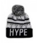 City Hunter Sk1161 Hype Leaves Pom Pom Beanie Hats (13 Colors) - Light Grey/Black - CZ11PLASAOH