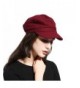 JOOWEN Melton Wool newsboy Gatsby IVY Baker Boy Cap Visor Beret Cabbie Hat For Ladies - 6 Panel-burgundy - CD1889NM5GE