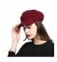 JOOWEN Unisex Melton Newsboy Burgundy in Women's Newsboy Caps