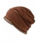 CHARM Casualbox  Mens Womens Slouch Large Big Beanie Baggy Hat Knit Japanese Fashion - Brown - C311C6CFLQF