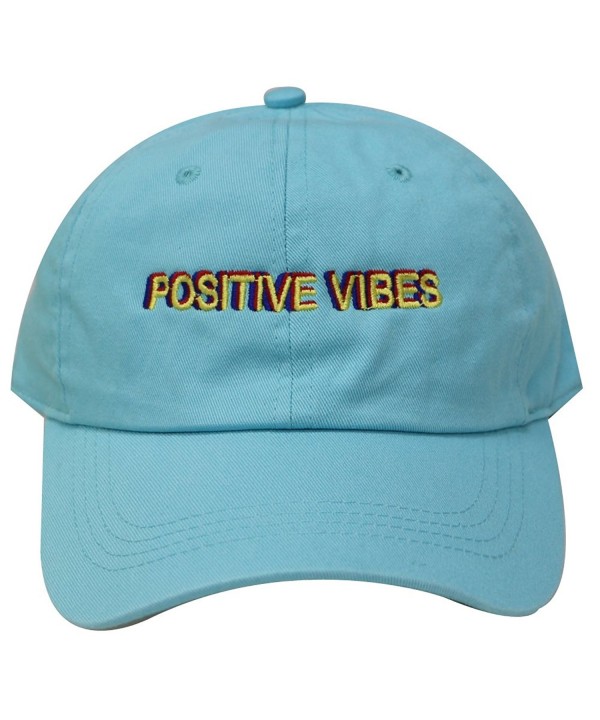 City Hunter C104 Positive Vibes Cotton Baseball Dad Caps 19 Colors - Aqua - C917YZREGI0