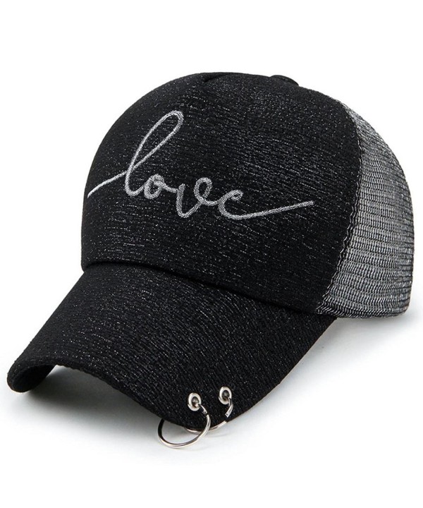 Clearance!! WILLTOO Women LETTER LOVE Baseball Cap Mesh Snapback Hat - Black - CP185YCTAAN