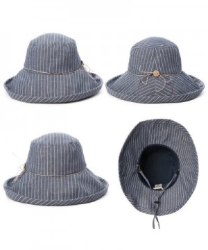 Ladies Packable Crushable Foldable NavyBlue in Women's Sun Hats