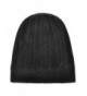 Unisex Winter Warm Cable Knit Beanie Hat Skull Cap with Fleece Lining - Black - CO186XRZL2N