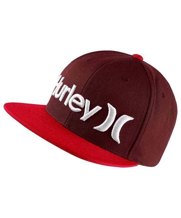 Hurley Men's One and Only Snapback Hat - Mahogany - CS12I8459F7