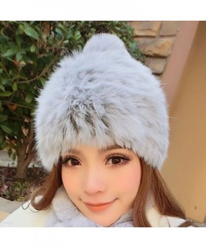 XWDA Womens Winter Knitted Rabbit in Women's Skullies & Beanies