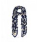 Premium Daisy Floral Fashion Scarf Wrap - Different Colors Available - Navy - CD11OBT9YH3