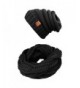 Winter Scarfs Knit Infinity Scarf Women & Men Circle Loop Scarves Hat Set - Black - C31868M523L