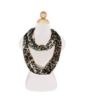 Leopard Animal Print Infinity Loop Fashion Scarf - Different Colors Available - Dark Brown - CA18C88N9XH