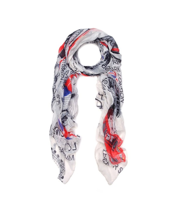 British Flag Union Jack & City Print Fashion Scarf - CS11ON84189