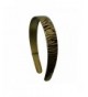 Gold 1 Inch Wide Plastic Headband with Zebra Strokes Hair band for Women and Girls - Gold - CA11QXR8WFB