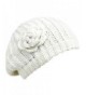 Ivory White Feminine Rosette Beret