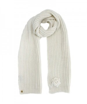 Ivory White Feminine Rosette Beret in Cold Weather Scarves & Wraps
