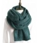 Women Knit Scarf- Faurn Thick Warm Soft Simple Neck Scarves Lambswool Pashmina Feel - Green - CA1888M8RXO