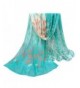 XUANOU Women Design Bright-coloured Printed Silk Soft Chiffon Shawl Wraps Scarf - Green - CL12MNX2XQ7