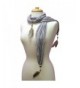 Gray Necklace Scarf With Feathers