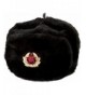 Hat Russian Soviet Army KGB * Fur Military Cossack Ushanka * Size XL Black - CX117JZWLML