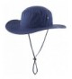 Connectyle Outdoor Cowboy Sun Hat Wide Brim Bucket Fishing Hats Summer String Hat - Nave Blue - CC12HL4F1PX