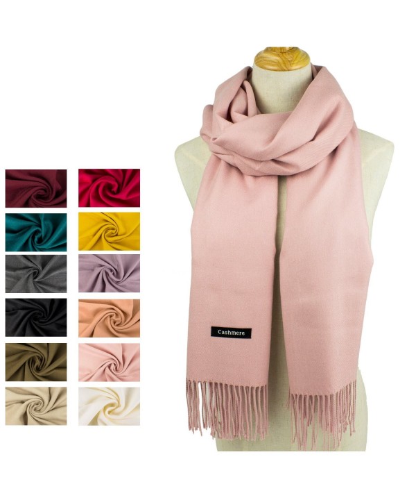 Choomon Women Cashmere Scarf Windproof With A Gift Box - Pink - C91858OD0RC