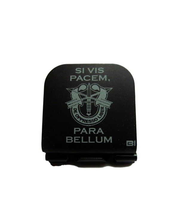 Si Vis Pacem Para Bellum With SF Crest Laser Etched Hat Clip Black - C5128O41487