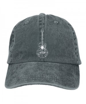 HHNLB Guitar And Music Notes-1 Vintage Jeans Baseball Cap For Men And Women - Asphalt - CC189D84D28