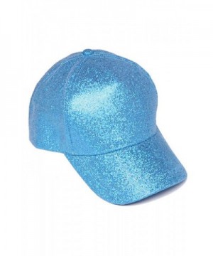 ChicHeadwear Womens Fashion Glitter Baseball Cap - Turquoise - CW12I3TQ7G7