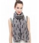 Lina & Lily Halloween Bats Print Women's Large Scarf Shawl Wrap Oversized Lightweight - Gray - CB11XSDGMWN