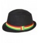 Rastafarian Colored Fashion Black Fedora