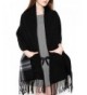 UTOVME Unisex Reversible Long Scarf Check Shawl Cashmere Feel Stole with Pocket - Black - C312J0KY94F