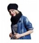 Ysiop Men Women Solid Cozy Scarf and Hat Set for Winter - Black 2 - CY12MXLSY5Y