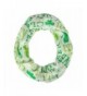 St. Patrick's Day Irish Infinity Circle Scarf with Clover Shamrock Pattern - White - C512O28UM63