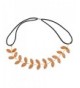 Lux Accessories Leaf Peach Pave Crystal Stretch Headband Head Band - C7125R463S3