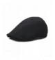 SUMOLUX Mens Newsboy Cap Linen Irish Hat Gatsby Ivy Hunting Pure Cabbie Caps - Black - CA1858LEM0M