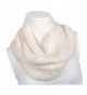Snoozies Womens Thick and Soft Winter Knit Infinity Scarf - Soft Sequin - White - CC127DHM0B1