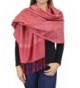 Belle Donne Jacquard Paisley Pashmina Soft Elegant Wrap Shawl Stole Scarf - Fuschia Pink - CU129949NU7