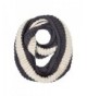 Premium Winter Knit Striped Infinity Loop Circle Scarf - Different Colors Available - Charcoal - CD12CUU4ITN