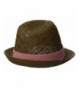 Haggar Houndstooth Fedora Brown Medium