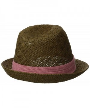 Haggar Houndstooth Fedora Brown Medium