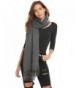 Pashmina Chigant Shawls Cashmere Scarves - Dark Gray - CV186ZRX0D0