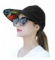 HindaWi Sun Hats For Women Wide Brim UV Protection Summer Beach Visor Cap - A-black - CZ1840X5508