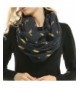 Women Soft Scarf Feather Print Lightweight Shawl Warm Bronzing Neck Wrap Scarves - Navy - CZ187WLH6RM