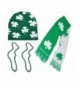 St Patrick Day Party Parade Accessories - Knit Scarf With Beanie Hat - CK17Y7HH7ZG