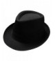 Freedi Men's Fedora Hat Classical Felt Jazz Cap Brim Costume Party Headwear - Black - CX187M2MH97