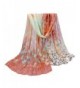 TOPUNDER Women Design Printed Silk Soft Silk Chiffon Shawl Wraps Scarf Scarves - Coffee - C112L2BWWW1