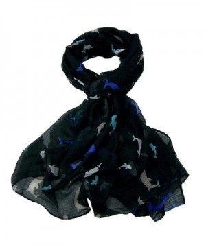 Dolphin Print Viscose Scarf CSJ L 40