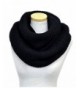 Spikerking Unisex Soft Thick Knitted Winter Warm Infinity Scarf - Black - C2125OGVYKV